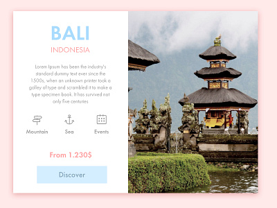 Bali asia bali free freebie holiday indonesia roccano travel travel card trip ui