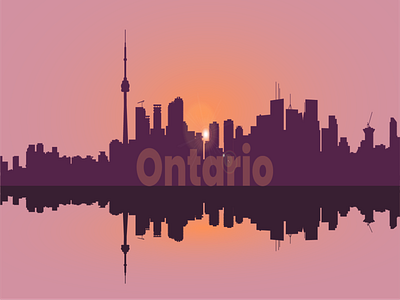 Ontario.Canada beautiful canada city design ontario sunset vector