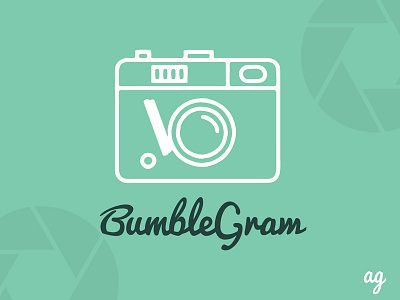 Bumblegram Logo app camera green logo