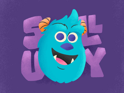 Saully Monster.Inc art chalk disney illustration illustration for children kids monsters inc peru pixar pixar art saully