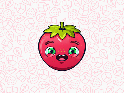 Oww Strawberry - Juice Milk art design gsus illustration illustration for children juice kids milk strawberry vectorial