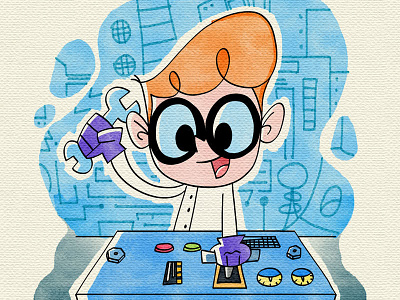 Dexter Laboratory 90s art cartoon cartoon network dexter illustration illustration for children