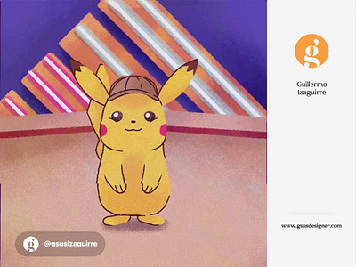 Pikachu art chalk gsus illustration illustration for children kids pikachu pokemon