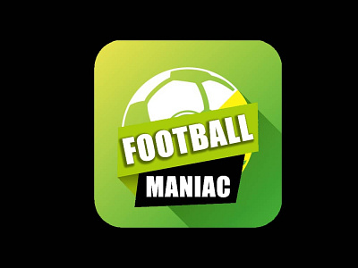 football maniac app branding ill illustration logo