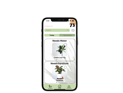 Plantly App UI app design ios plant tracking plants ui visual design