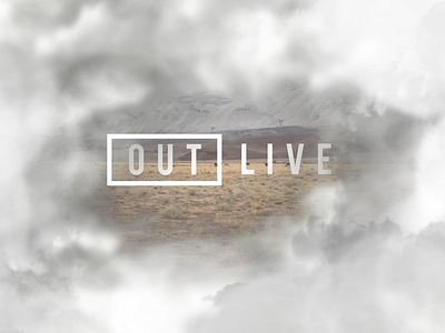 Out Live branding clouds design logo