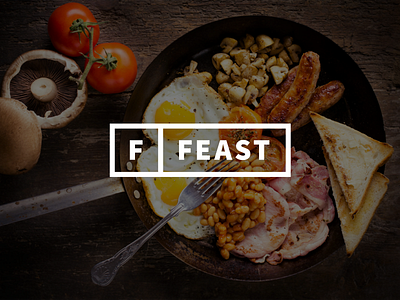 Feast Minimal Logo branding delicious f feast food logo minimal monokuro outline photography simple yummy
