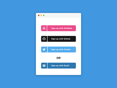 Modal Sign Up Form browser dribbble email form github minimal modal safari simple twitter ui ux