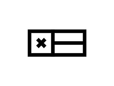 X - Minimal Flag black flag minimal minimalist monochrome nation simple white x
