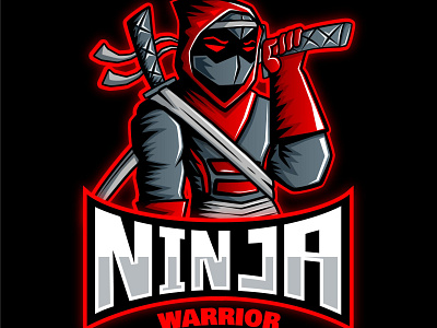 Ninja game logo app branding design graphic design illustration logo typography vector