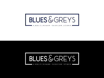 Blues & Greys logo branding design ui