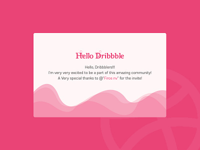 Hello Dribbble