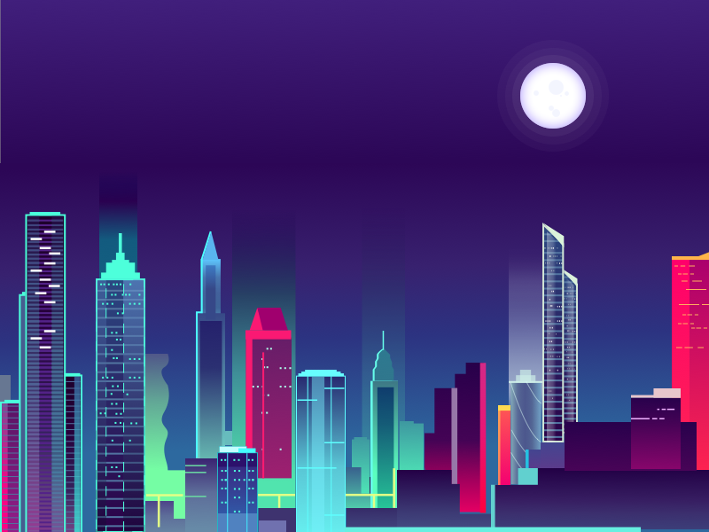 Gradient landscape by Baby blue on Dribbble