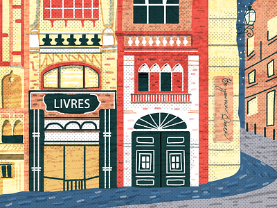 Corner meets love design flat illustration