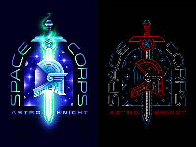 Astro Knight ⚔️ Badge Design