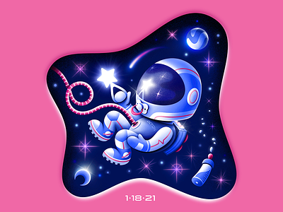 🌟 BABY OCTON 🌟 art direction astronaut baby baby announcement childrens illustration cosmos design illustration illustrator kids kids art nasa outer space procreate san diego space spaceman