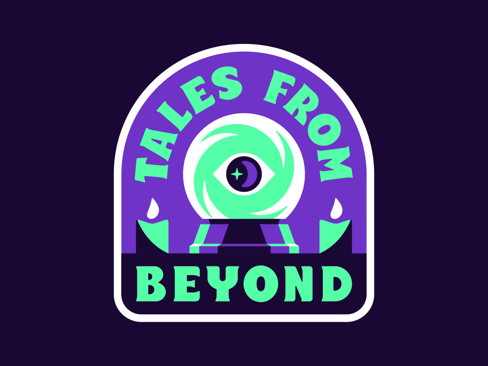 TALES FROM BEYOND 👁🔮 Animated Badge Design adobe illustrator after effects animated gif animation badge crystal ball fortune teller haunted mansion icon illustration illustrator madame leota magical motion design motion graphics occult san diego supernatural third eye typography