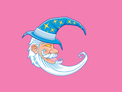 The Crescent Wizard crescent crescent moon dumbledore gandalf icon illustration magic magical merlin san diego sorcerer wizard