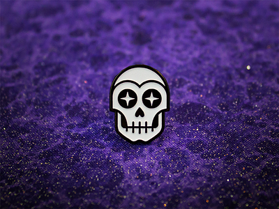The Star Gazer Lapel Pin dia de los muertos enamel pin halloween icon design illustration lapel pin occult san diego skeleton skull spooky starry eyed