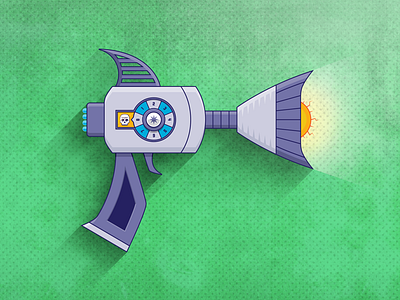 The Death Ray astro blaster death ray icon illustration laser pew pew ray gun retro san diego sic fi vector weapon