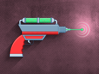 The DNA Disruptor astro blaster icon icon design illustration laser pew pew ray gun retro san diego sci fi science fiction vector