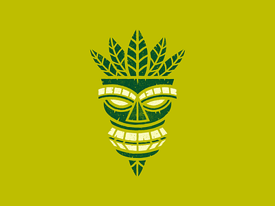 Tiki Mask 2 badge hawaii icon illustration island mask mid century retro san diego tiki tribal vintage