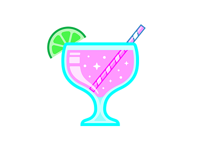 Cocktail Icon alcohol cocktail design drink happy hour icon illustration lime liquor margarita retro san diego