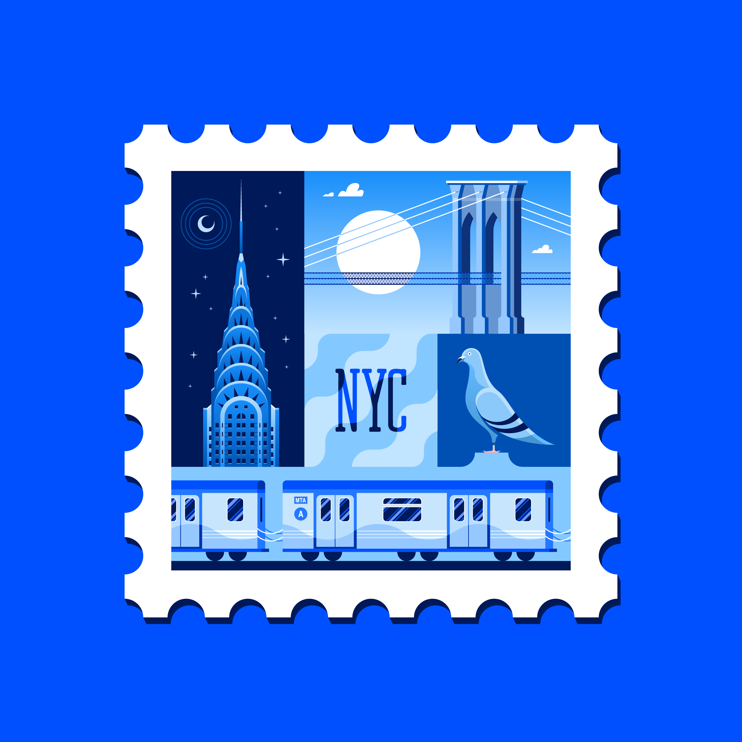 New York City Stamp by Jarod Octon on Dribbble