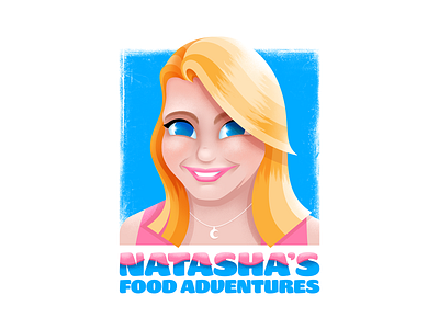 Natasha's Food Adventures Logo adobe blogger branding cute digital illustration digital painting food foodie freelance designer girl icon illustration illustrator kawaii logo pinup portrait retro san diego typography