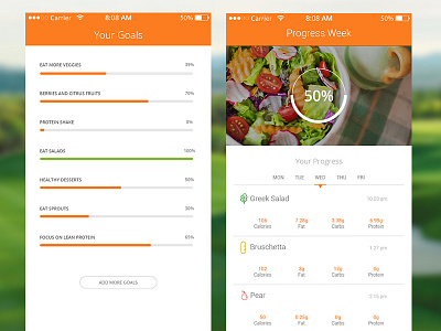 Nutrition App app mobile nutrition ui