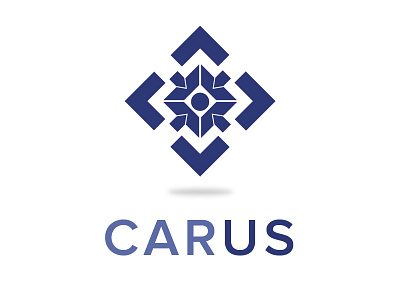 Carus logo blue commercial logo realty