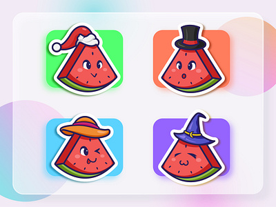 Cute Watermelon Illustration Set 😻🍉🤤