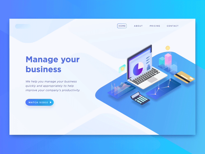 Business Management Landing Page