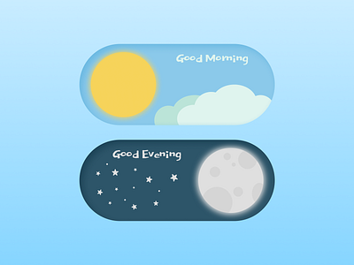 Daily UI #015 - On/Off Switch animation app button dailyui dailyui015 dailyuichallenge darkmode design graphic design mobile moon morning motion graphics onoff switch product switch ui uichallenge uidesign uiuxdesign