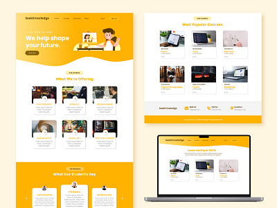 Online Course Website Design ui design website website design