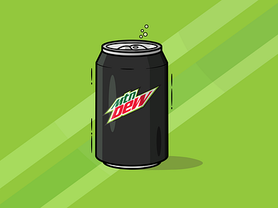 Mnt Dew Can Illustration