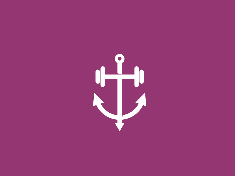Anchor Fit logo identity nautical logo nautical icon branding logo design fitness logo fitness gym logo gym anchor logo anchor