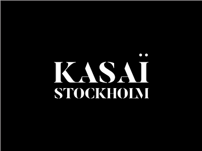 Kasai Stockholm Wordmark branding elegant logo freelance logo design icon letter logo logo design logo design studio simple logo sophisticated symbol wordmark