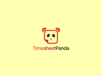 TimeSheetPanda Logo Design abstract animal logo branding designer clock logo designer for hire freelance logo designer logo logo designer panda logo sheet logo simple technology logo