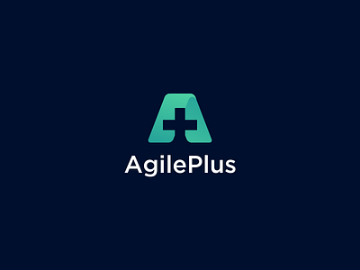 Logo Design for Insurance - Agile Plus a letter a logo care health icon insurance logo mark plus simple turquoise
