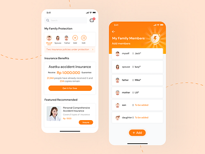 Insurance app ui app design ui