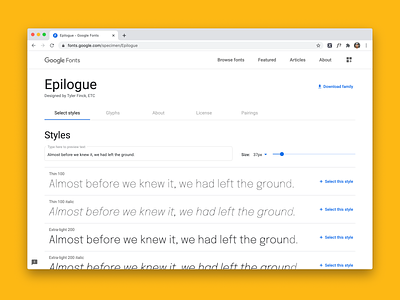 Epilogue is now on Google Fonts fonts open source typogrpahy variable