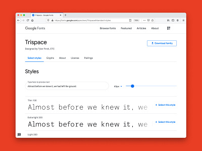 Trispace is now on Google Fonts fonts free font google google fonts open source type design type designer typography