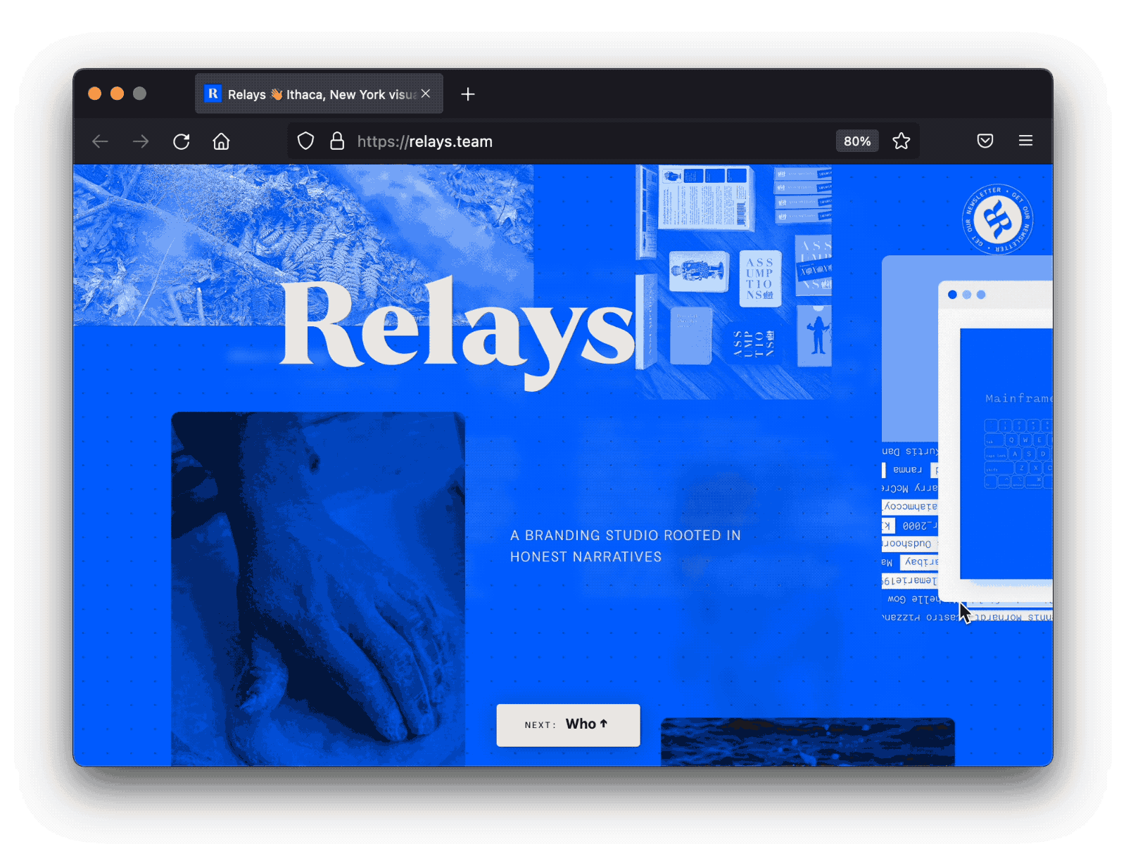 Relays - One Page Website