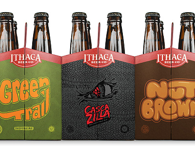 6 Packs - Ithaca Beer Co beer branding design packaging print