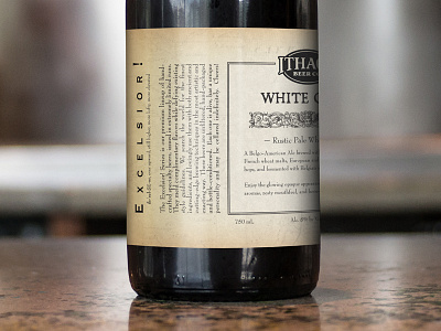 White Gold - My Last Label beer design ithaca label map packaging print