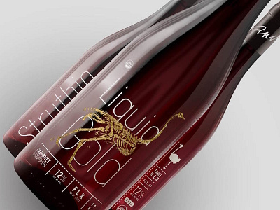 Ostrich Wine bottle font print thin typeface typography ultralight wine