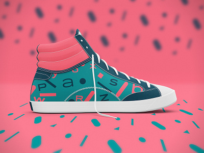 Alphabet Shoe(p) 80s 90s awful letters product retro shoe throwback typography