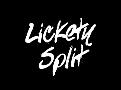 Lickety Split - A New Font brush font handdrawn handmade lickety split typeface typography