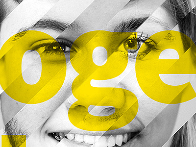 6 Faces - Final collage crop design face photo print typography yellow